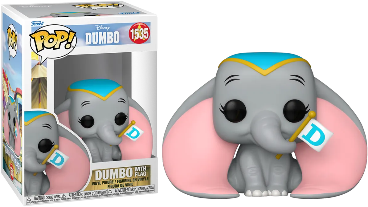 FUN80207 Dumbo (1941) - Dumbo with Flag Pop! Vinyl - Funko - Titan Pop Culture