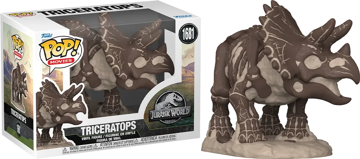 FUN80224 Jurassic World - Triceratops Fossil Pop! Vinyl - Funko - Titan Pop Culture