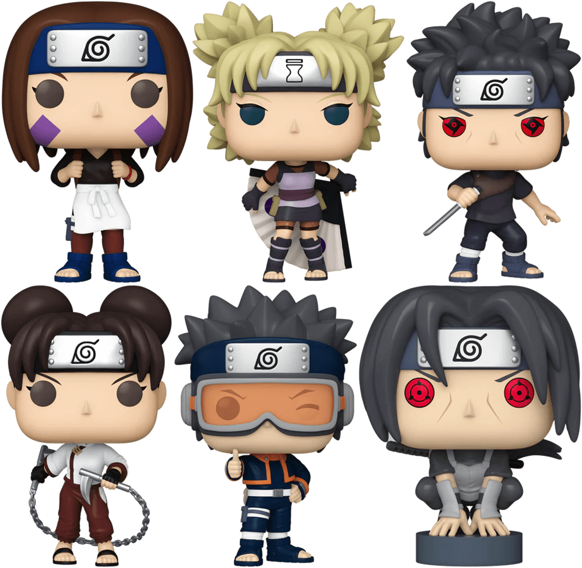 FUN80250 + FUN80252 + FUN80251 + FUN80253 + FUN80254 + FUN80255 Naruto: Shippuden - Hidden Leaf Shinobi Pop! Vinyl Bundle (Set of 6) - Funko - Titan Pop Culture