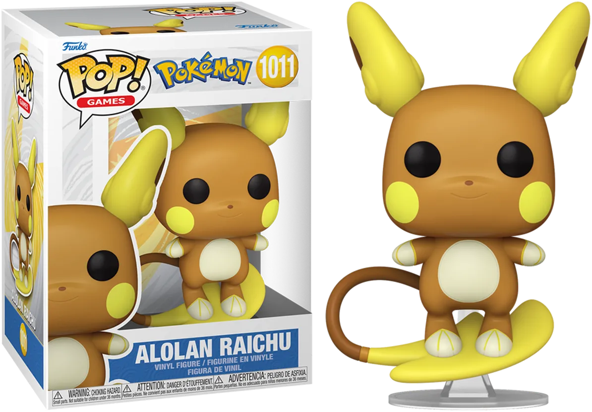 FUN80287 + FUN80288 + FUN80289 Pokemon - Alolan Raichu, Mimikyu & Quaxly Pop! Vinyl Bundle (Set of 3) - Funko - Titan Pop Culture