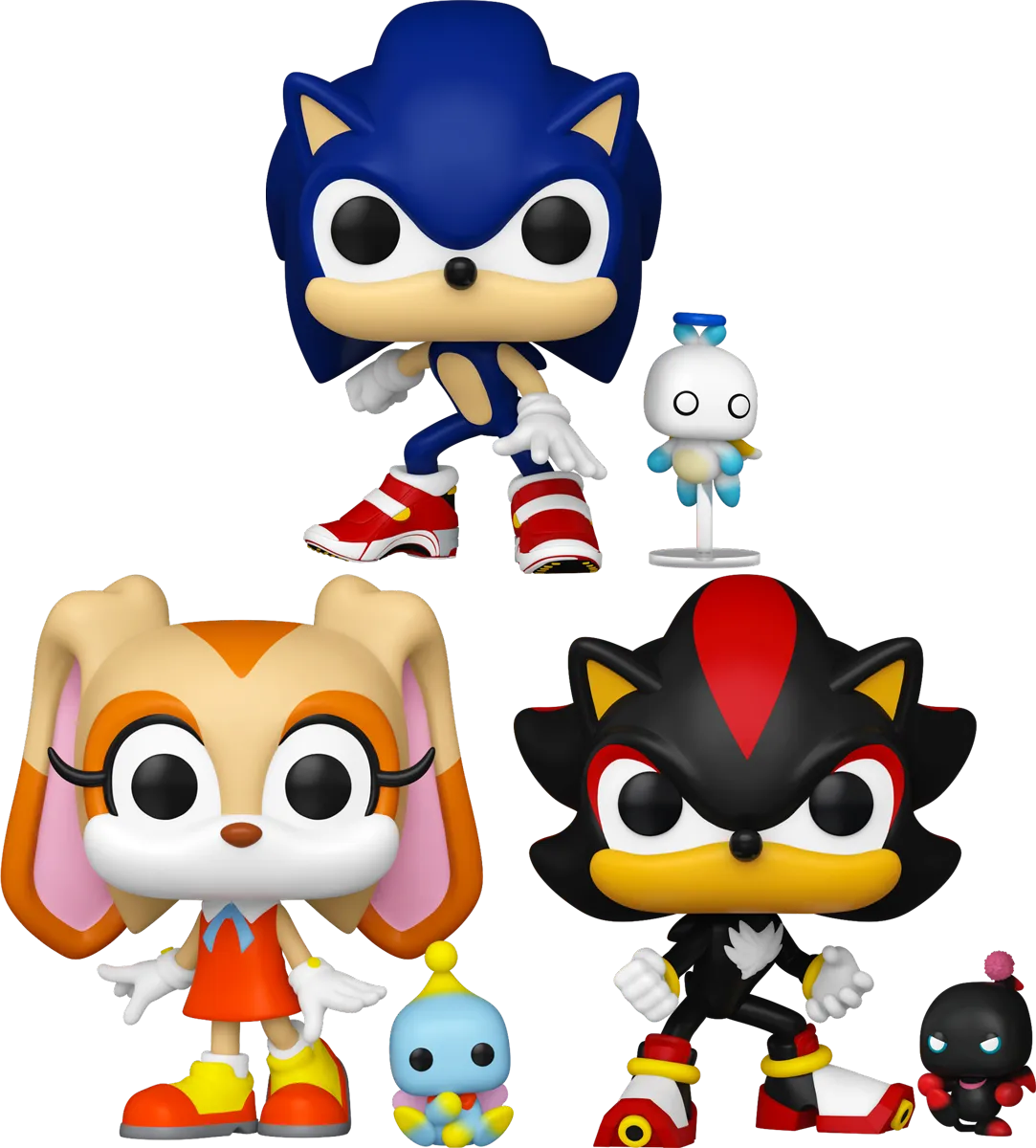 FUN80307 + FUN80308 + FUN80309 Sonic the Hedgehog - Chao Chaos Pop! Vinyl Bundle (Set of 3) - Funko - Titan Pop Culture