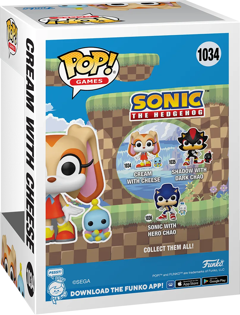 FUN80307 Sonic the Hedgehog - Cream with Cheese Pop! Vinyl - Funko - Titan Pop Culture