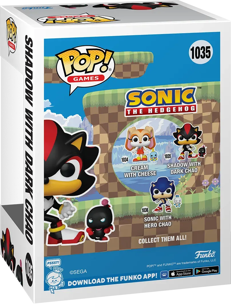 FUN80308 Sonic the Hedgehog - Shadow with Dark Chao Pop! Vinyl - Funko - Titan Pop Culture