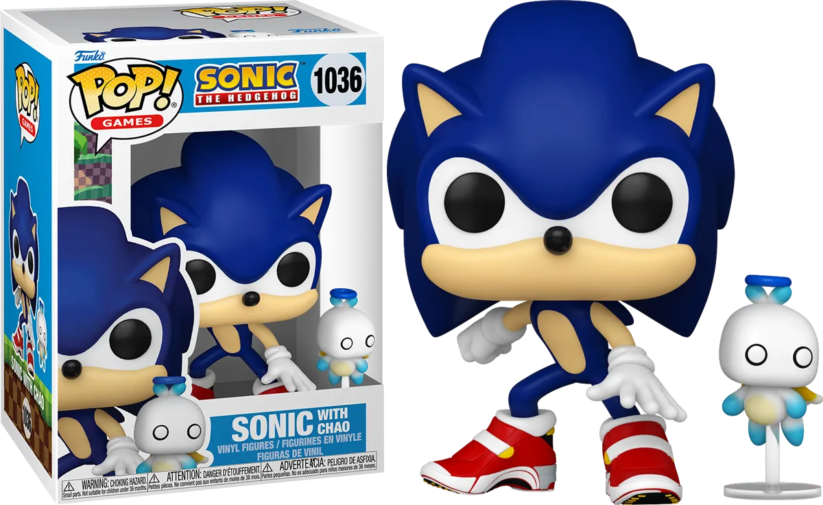 FUN80309 Sonic the Hedgehog - Sonic with Chao Pop! Vinyl - Funko - Titan Pop Culture