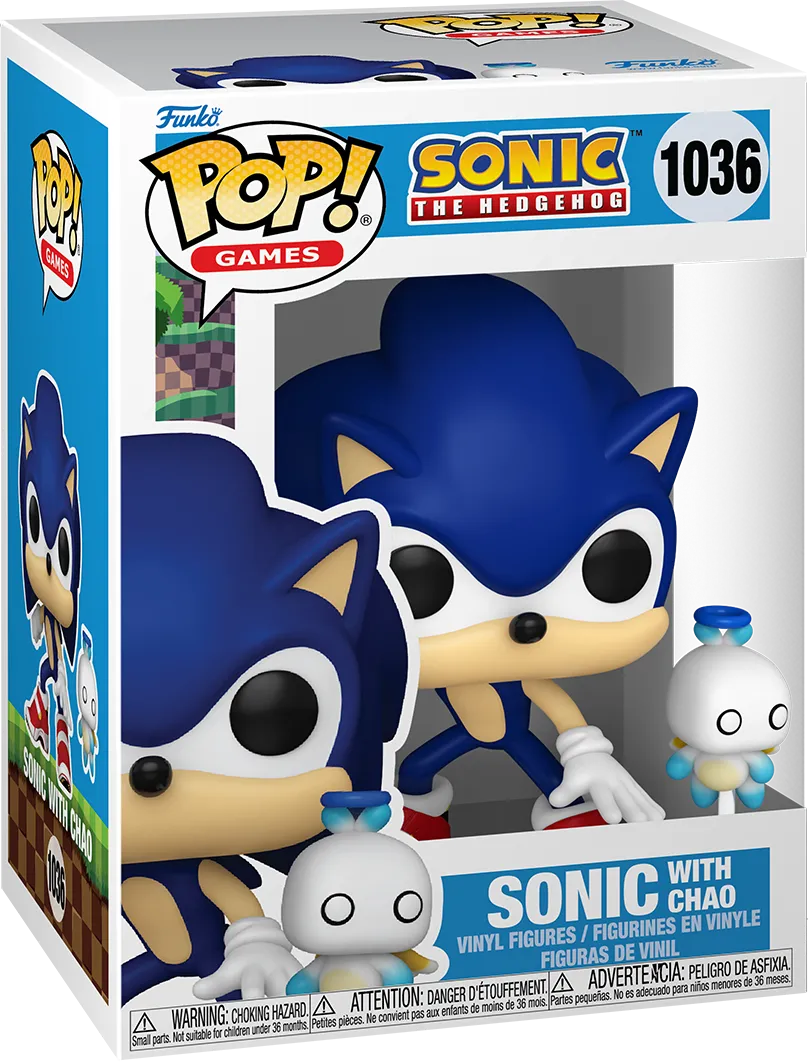 FUN80309 Sonic the Hedgehog - Sonic with Chao Pop! Vinyl - Funko - Titan Pop Culture