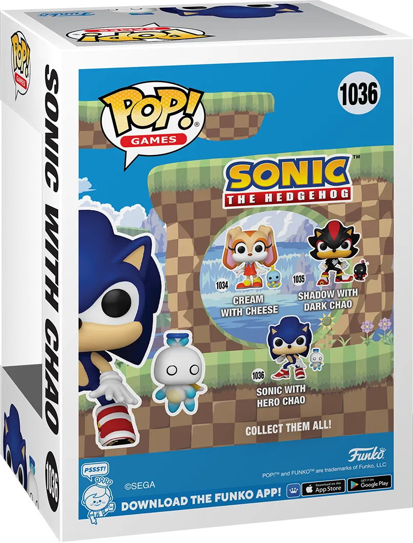 FUN80309 Sonic the Hedgehog - Sonic with Chao Pop! Vinyl - Funko - Titan Pop Culture