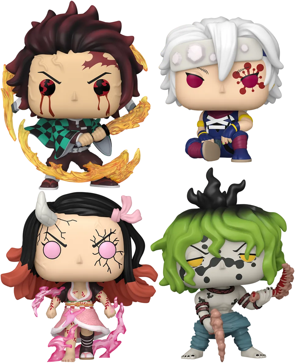 FUN80332 + FUN80333 + FUN80334 + FUN80335 Demon Slayer - Demonology Pop! Vinyl Figure Bundle (Set of 4) - Funko - Titan Pop Culture