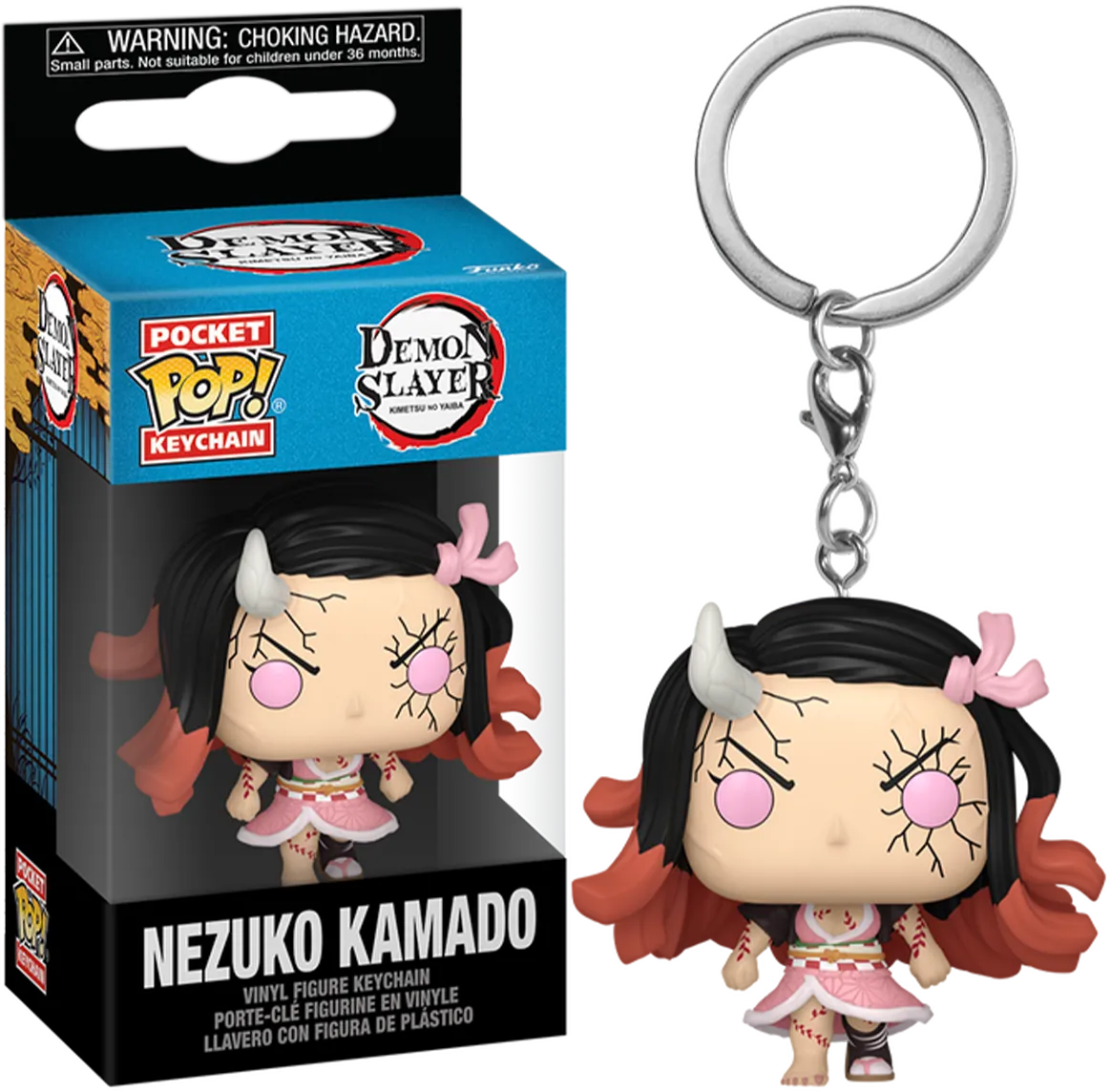 FUN80336 Demon Slayer - Nezuko Kamado (Demon Form) Pocket Pop! Keychain - Funko - Titan Pop Culture