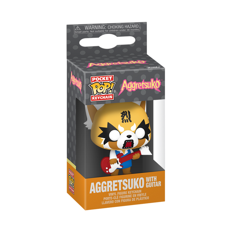 FUN80390 Aggretsuko - Aggretsuko with Guitar Pop! Keychain - Funko - Titan Pop Culture