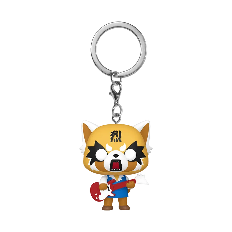 FUN80390 Aggretsuko - Aggretsuko with Guitar Pop! Keychain - Funko - Titan Pop Culture