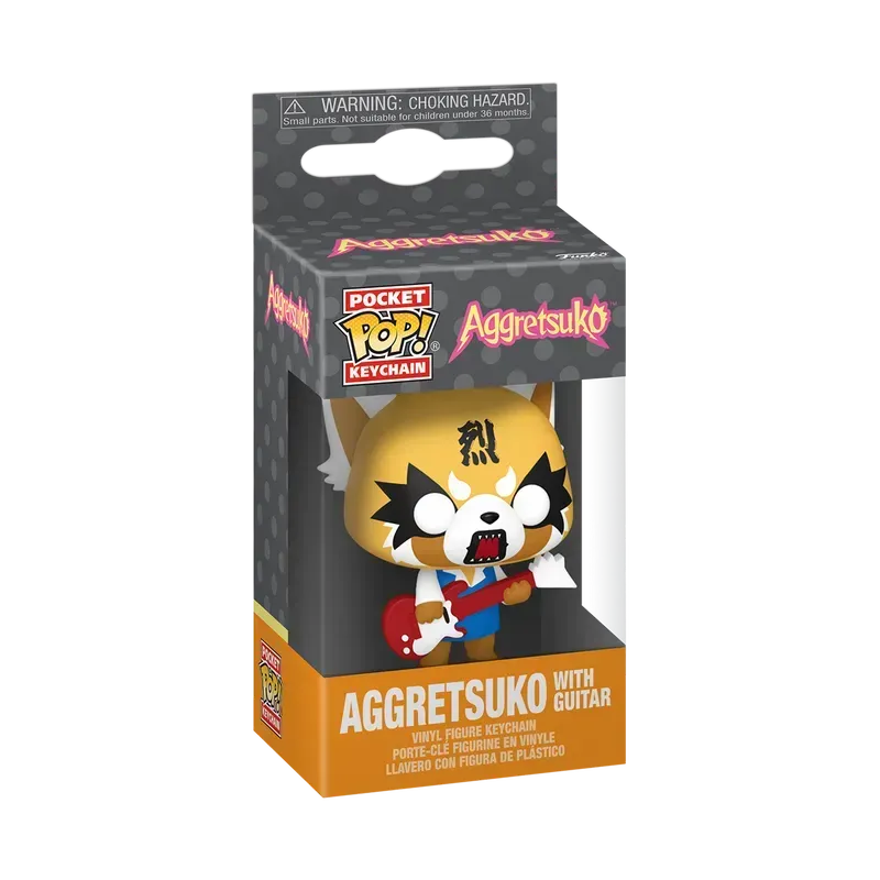 FUN80390 Aggretsuko - Aggretsuko with Guitar Pop! Keychain - Funko - Titan Pop Culture