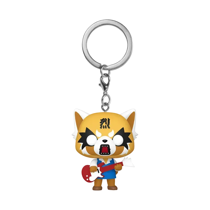 FUN80390 Aggretsuko - Aggretsuko with Guitar Pop! Keychain - Funko - Titan Pop Culture