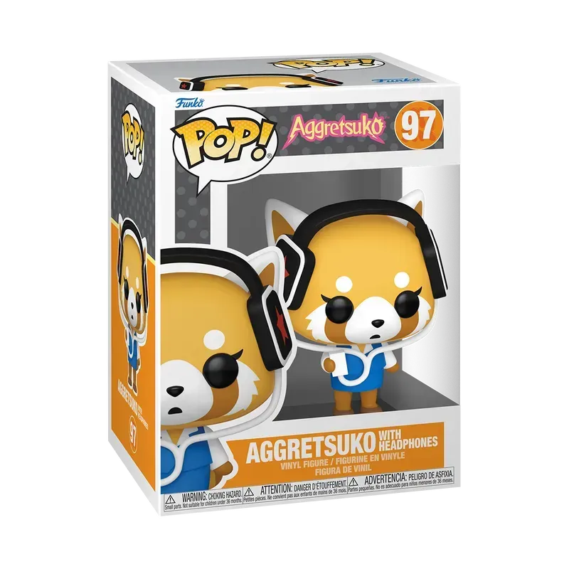 FUN80392 Aggretsuko - Aggretsuko with Headphones Pop! Vinyl - Funko - Titan Pop Culture