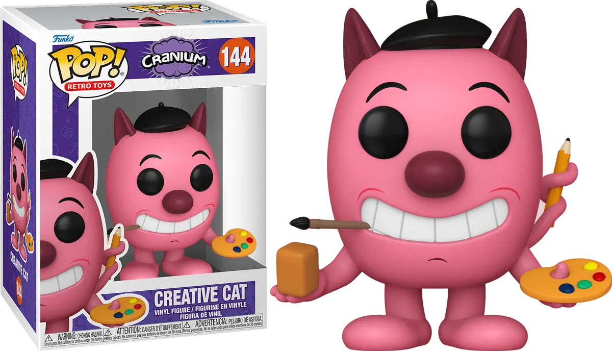 FUN80424 Retro Toys: Cranium - Creative Cat Pop! Vinyl - Funko - Titan Pop Culture