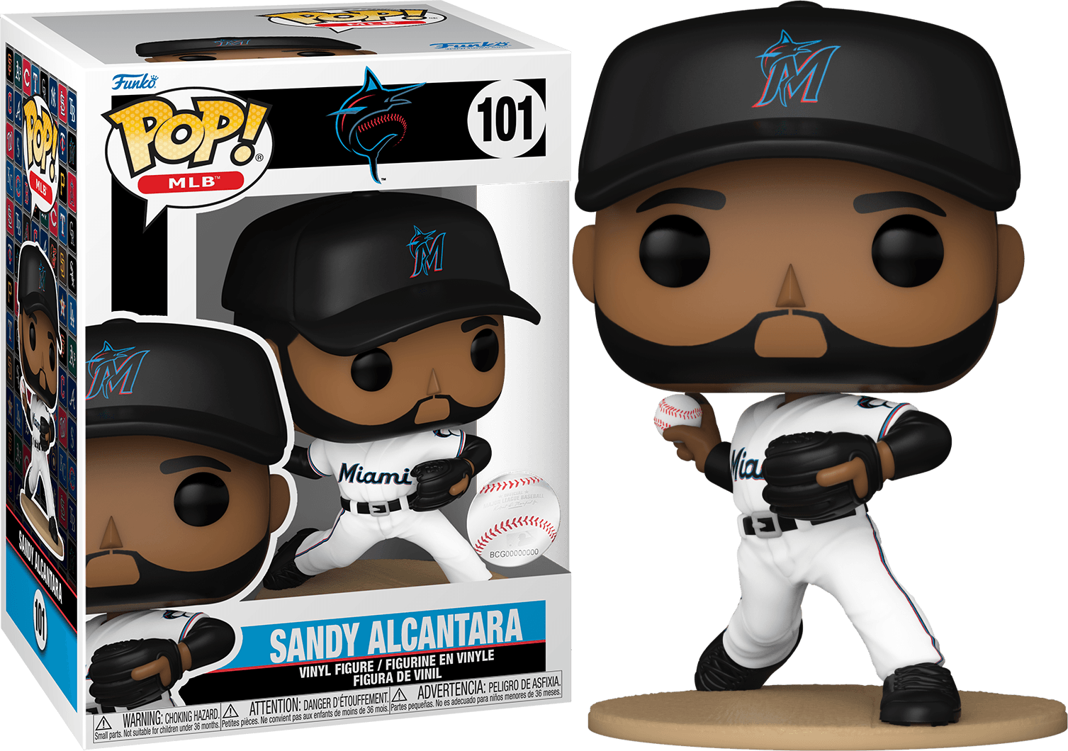 FUN80560 MLB: Marlins - Sandy Alcantara Pop! Vinyl - Funko - Titan Pop Culture