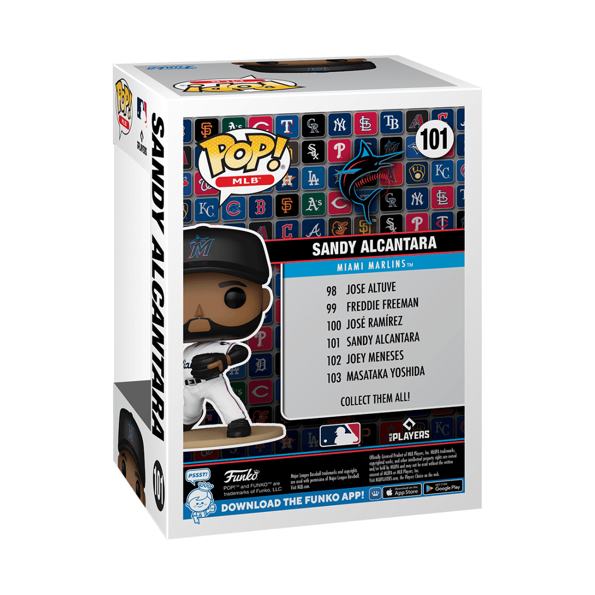 FUN80560 MLB: Marlins - Sandy Alcantara Pop! Vinyl - Funko - Titan Pop Culture