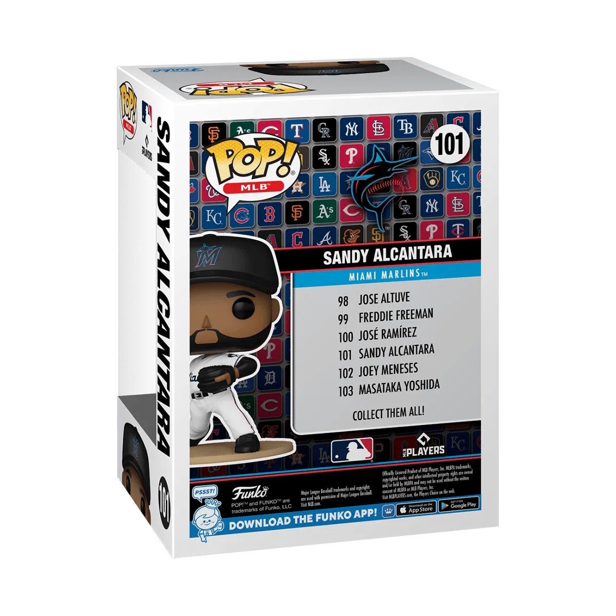 FUN80560 MLB: Marlins - Sandy Alcantara Pop! Vinyl - Funko - Titan Pop Culture