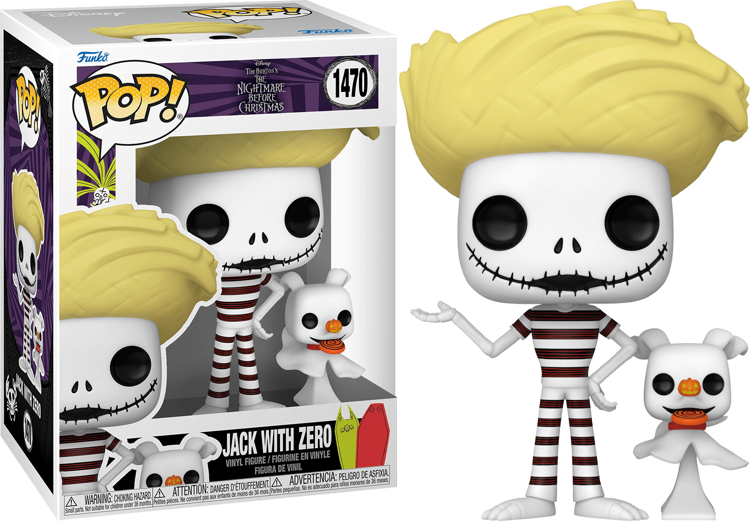 FUN80598 The Nightmare Before Christmas - Jack with Zero Pop! Vinyl - Funko - Titan Pop Culture