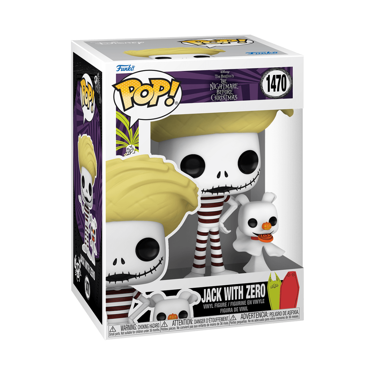 FUN80598 The Nightmare Before Christmas - Jack with Zero Pop! Vinyl - Funko - Titan Pop Culture