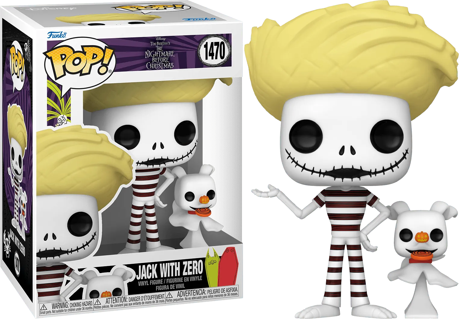 FUN80598 The Nightmare Before Christmas - Jack with Zero Pop! Vinyl - Funko - Titan Pop Culture