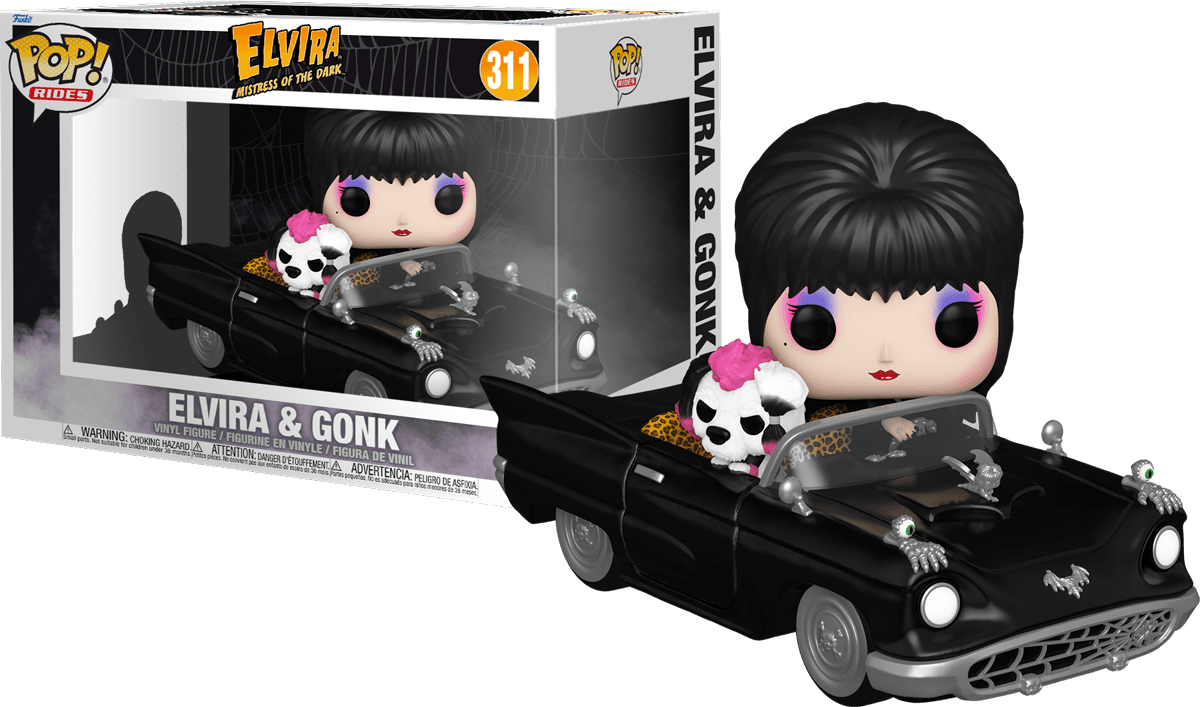 FUN80693 Elvira - Elvira & Gonk (with Macabre Mobile) Pop! Ride - Funko - Titan Pop Culture