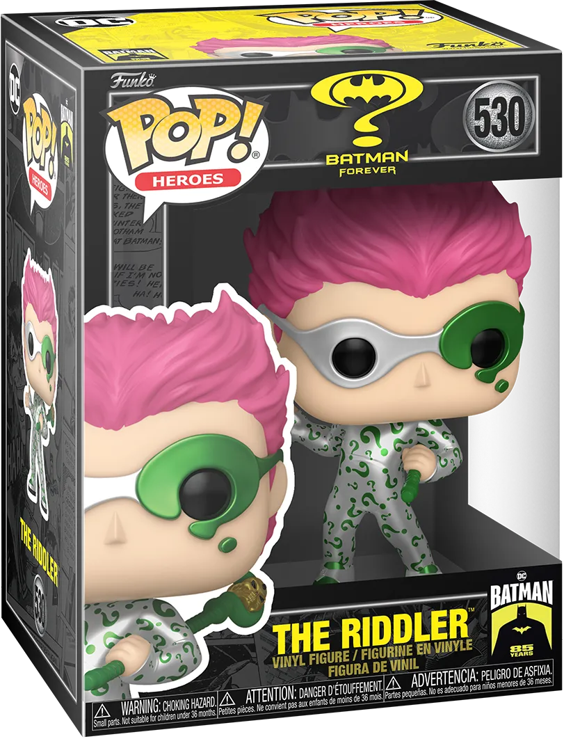 FUN80699 Batman Forever - The Riddler 85th Batman Anniversary Metallic Pop! Vinyl - Funko - Titan Pop Culture