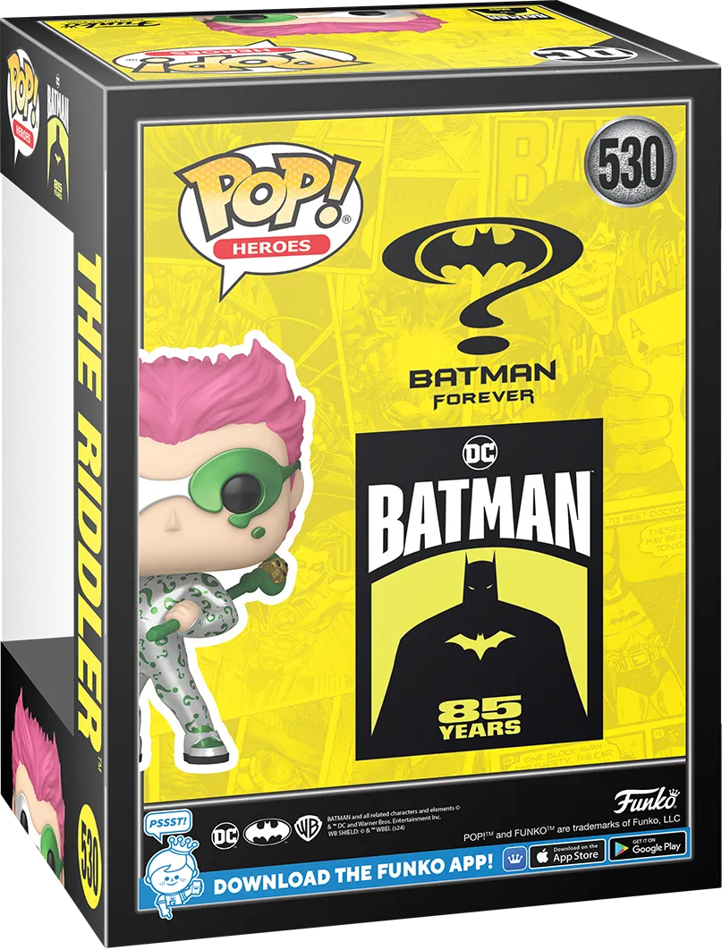 FUN80699 Batman Forever - The Riddler 85th Batman Anniversary Metallic Pop! Vinyl - Funko - Titan Pop Culture