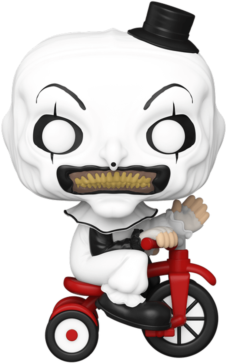 FUN80706 Terrifier - Art the Clown with bike Pop! Vinyl - Funko TBA - Titan Pop Culture