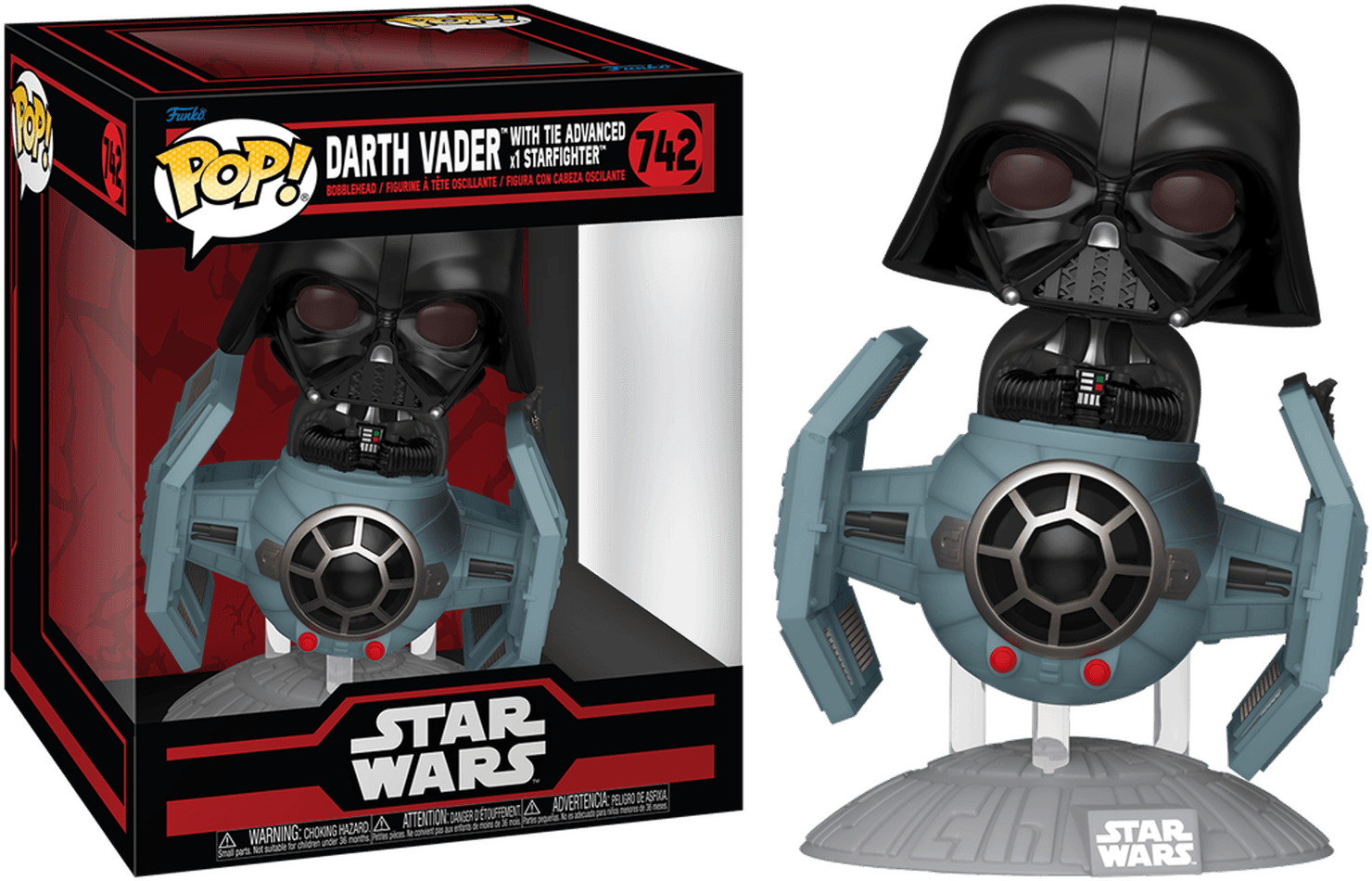 FUN80769 Star Wars: Darkside -Darth Vader with TIE Advanced x1 Starfighter Pop! Ride - Funko - Titan Pop Culture