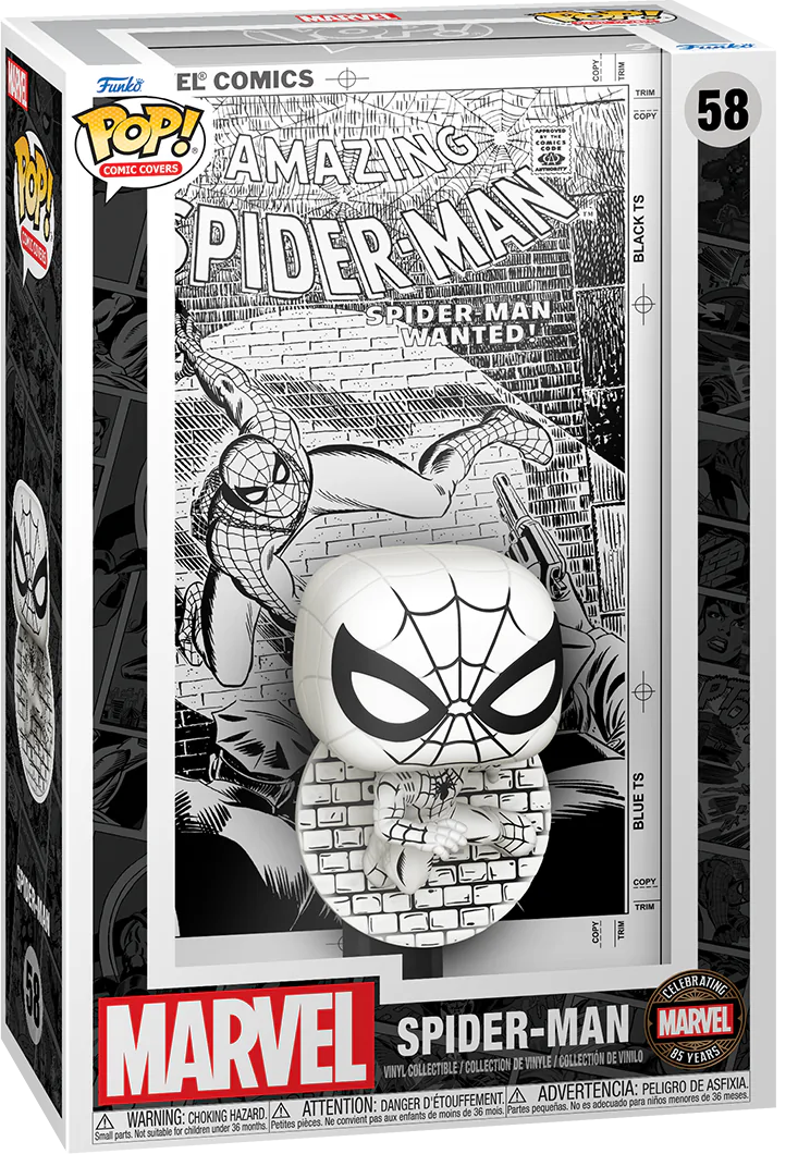 Marvel: 85.º aniversario: El sorprendente Hombre Araña en blanco y negro #70 Pop! Vinilos de portadas de cómics