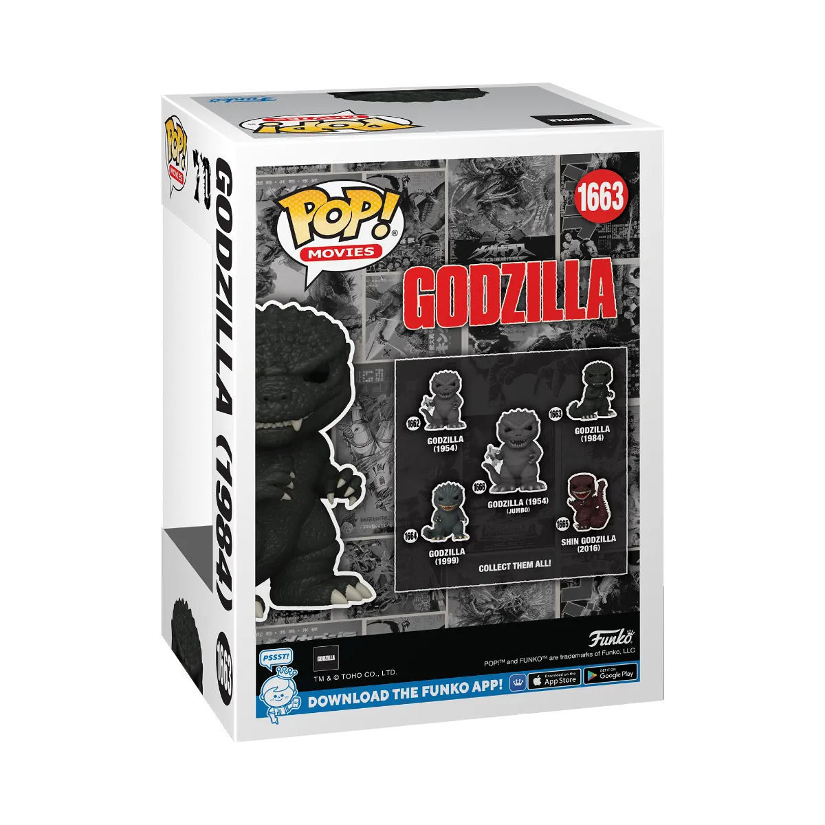 FUN80878 The Return of Godzilla (1984) - Godzilla 70th Anniversary (with chase) Pop! Vinyl - Funko - Titan Pop Culture