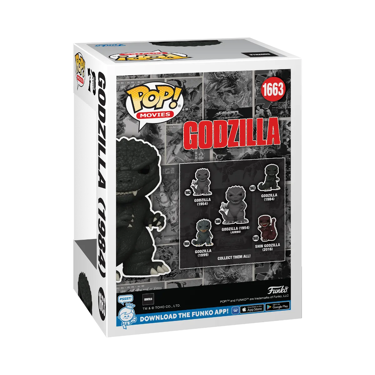 FUN80878BUNDLE The Return of Godzilla (1984) - Godzilla 70th Anniversary Pop! Vinyl - Chase Bundle / Case - Funko - Titan Pop Culture