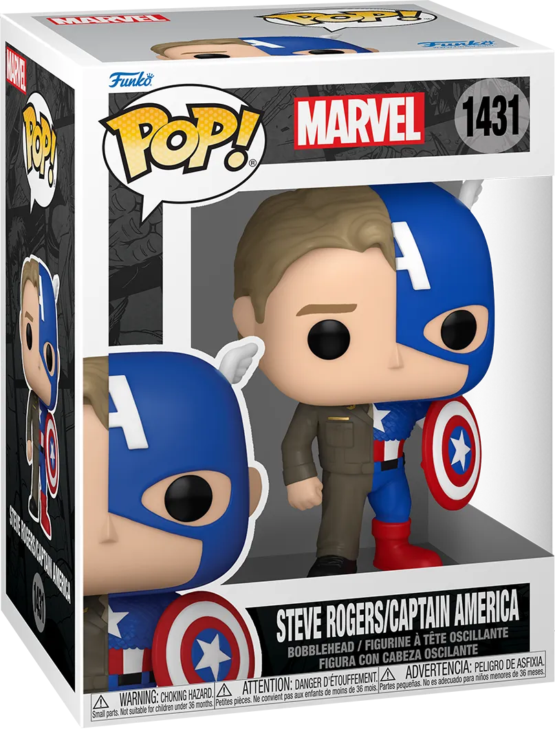 FUN80891 Marvel Comics - Captain America/Steve Rogers: Split Pop! Vinyl - Funko - Titan Pop Culture