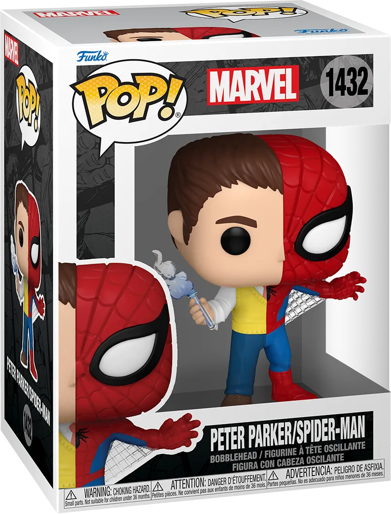 FUN80892 Marvel Comics - Spider-Man/Peter Parker Split Pop! Vinyl - Funko - Titan Pop Culture