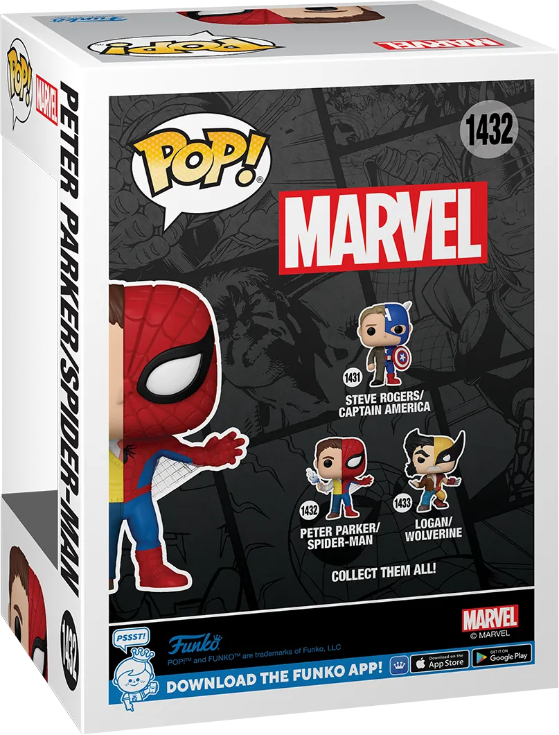 FUN80892 Marvel Comics - Spider-Man/Peter Parker Split Pop! Vinyl - Funko - Titan Pop Culture