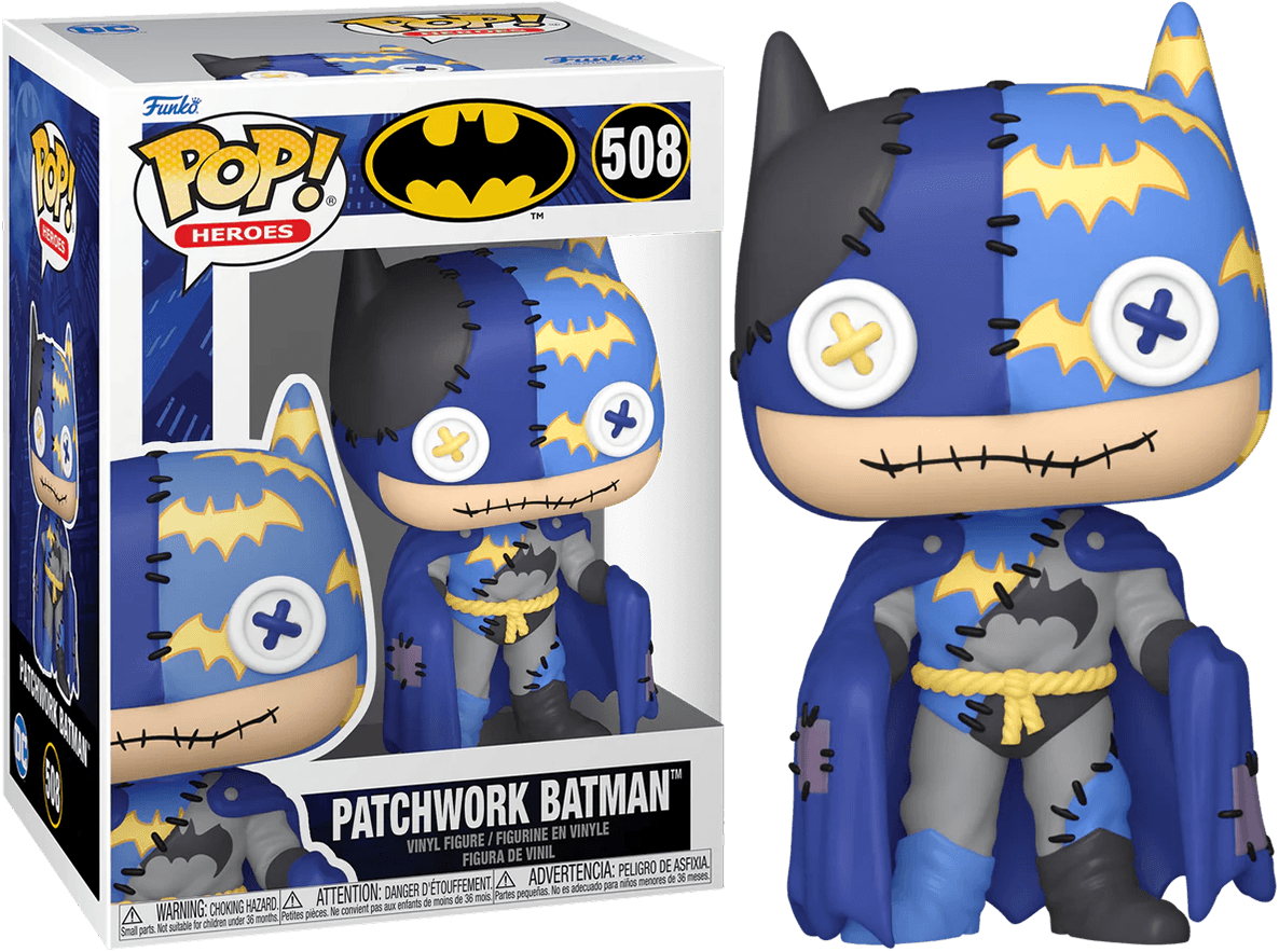 FUN80903 DC Comics - Patchwork Batman Pop! Vinyl - Funko - Titan Pop Culture