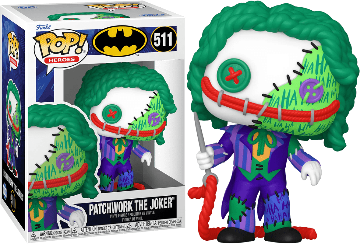 FUN80906 DC Comics - Patchwork The Joker Pop! Vinyl - Funko - Titan Pop Culture
