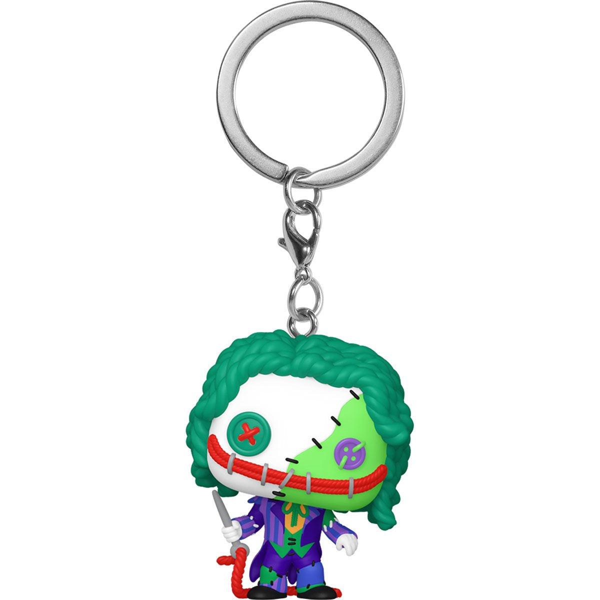 FUN80908 DC Comics - Patchwork The Joker Pop! Keychain - Funko - Titan Pop Culture