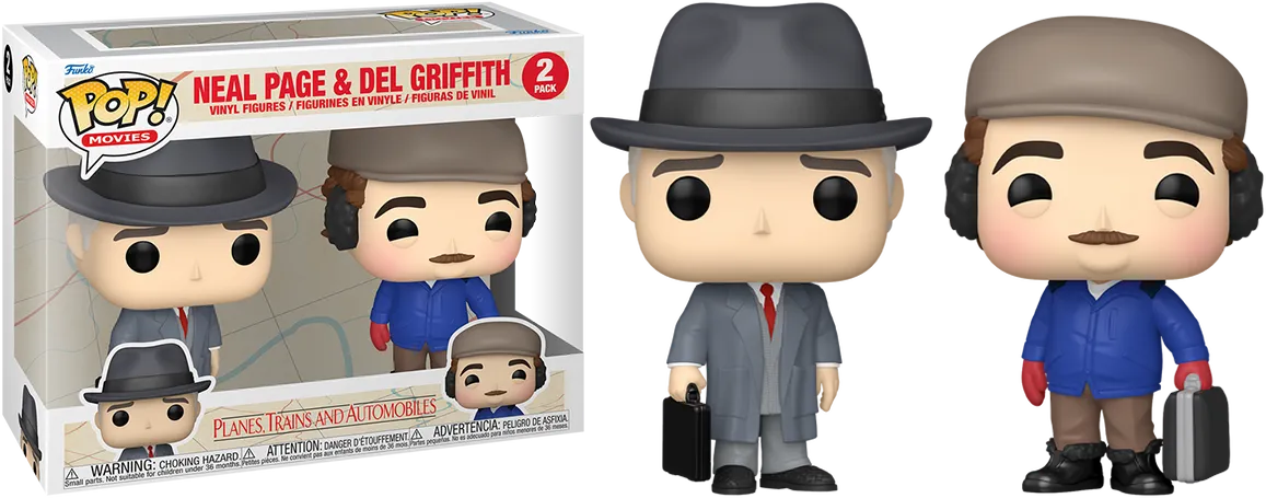 FUN80921 Planes, Trains and Automobiles - Neal Page & Del Griffith Pop! Vinyl 2-Pack - Funko - Titan Pop Culture