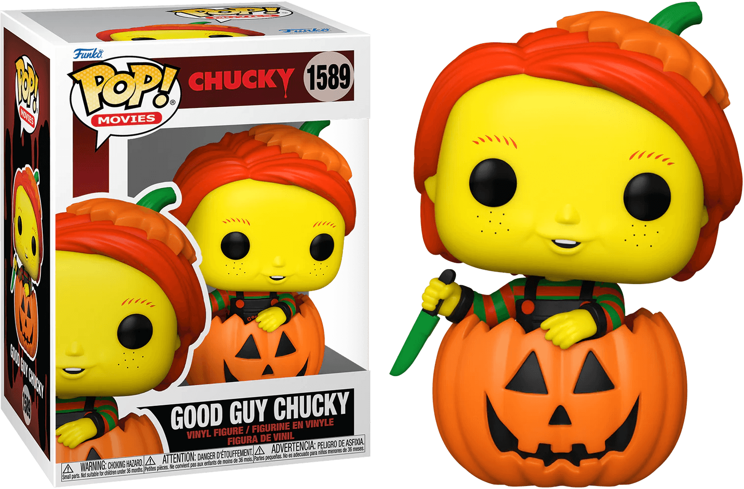 FUN80999 Child's Play - Good Guy Chucky in Pumpkin Pop! Vinyl - Funko - Titan Pop Culture
