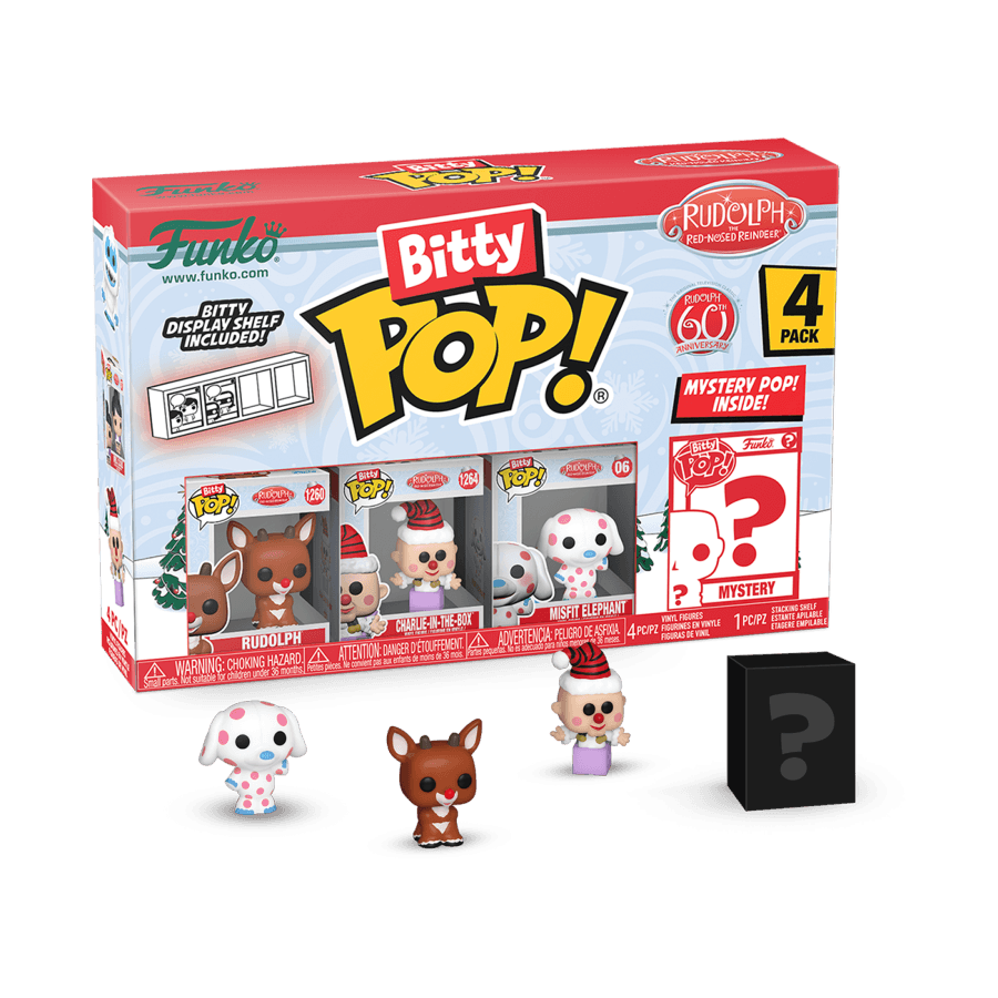 FUN81124 Rudolph - Rudolph Bitty Pop! 4-Pack - Funko - Titan Pop Culture