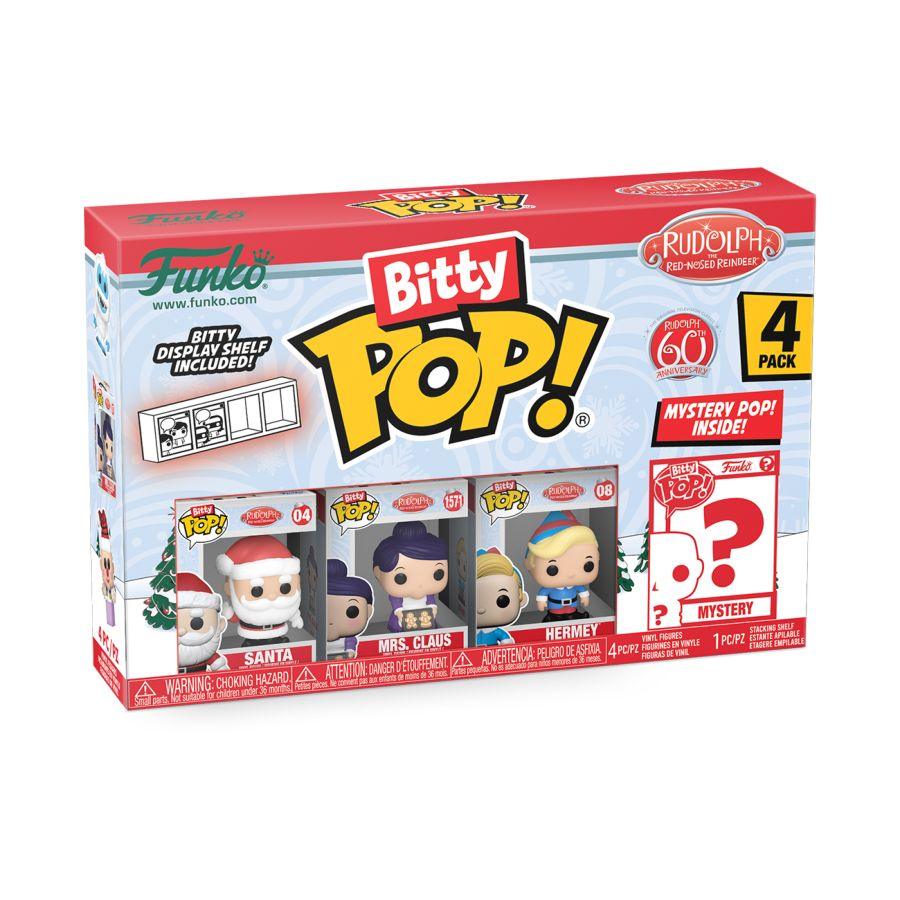 FUN81125 Rudolph - Santa Bitty Pop! 4-Pack - Funko - Titan Pop Culture