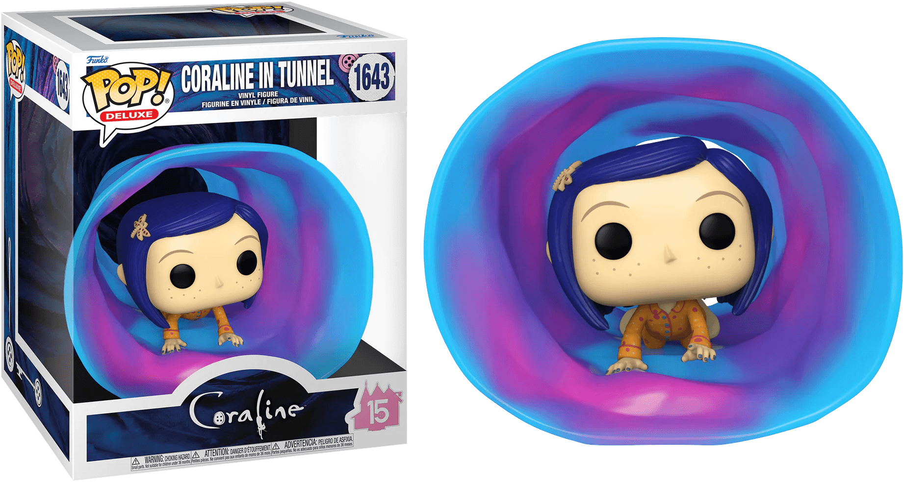 FUN81166 Coraline: 15th Anniversary - Coraline in Tunnel Pop! Deluxe - Funko TBA - Titan Pop Culture