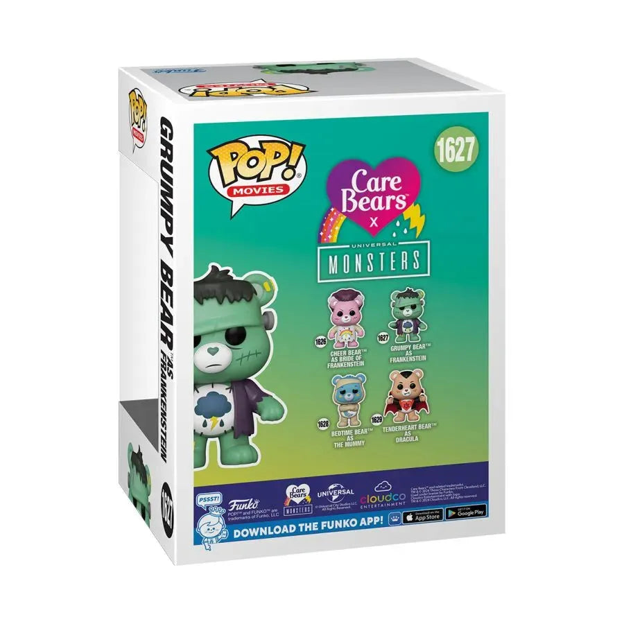 FUN81536 Care Bears x Universal Monsters - Grumpy as Frankenstein Pop! Vinyl - Funko TBA - Titan Pop Culture