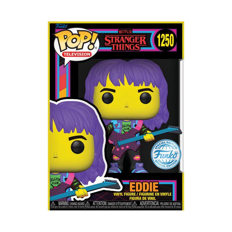 FUN81548 Stranger Things - Eddie with Guitar US Exclusive Blacklight Pop! Vinyl [RS] - Funko - Titan Pop Culture