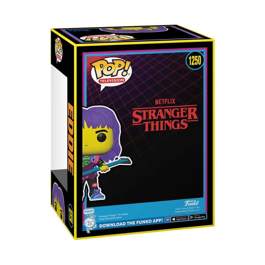 FUN81548 Stranger Things - Eddie with Guitar US Exclusive Blacklight Pop! Vinyl [RS] - Funko - Titan Pop Culture