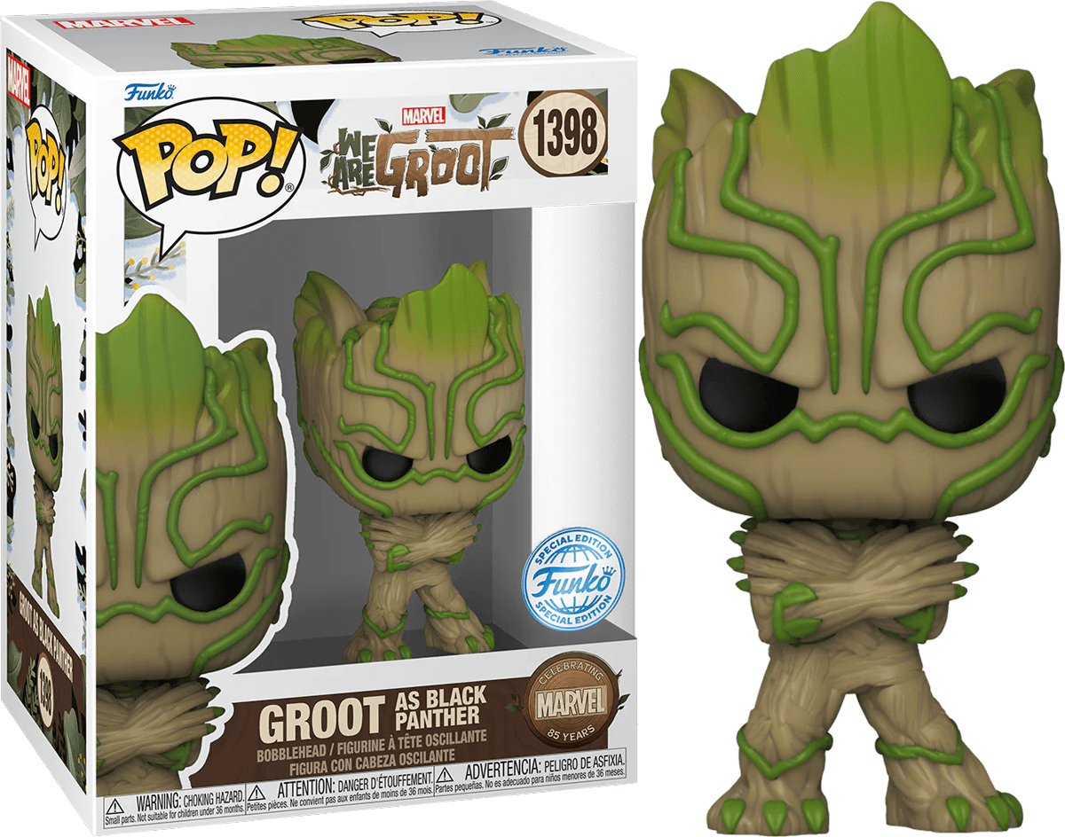 FUN81668 We Are Groot - Black Panther (Marvel: 85th Anniversary) US Exclusive Pop! Vinyl [RS] - Funko - Titan Pop Culture