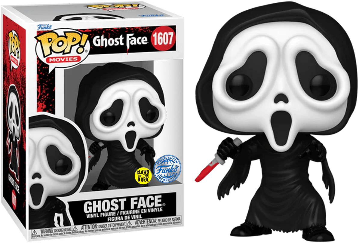 FUN81684 Scream - Ghostface US Exclusive Glow Pop! Vinyl [RS] - Funko TBA - Titan Pop Culture