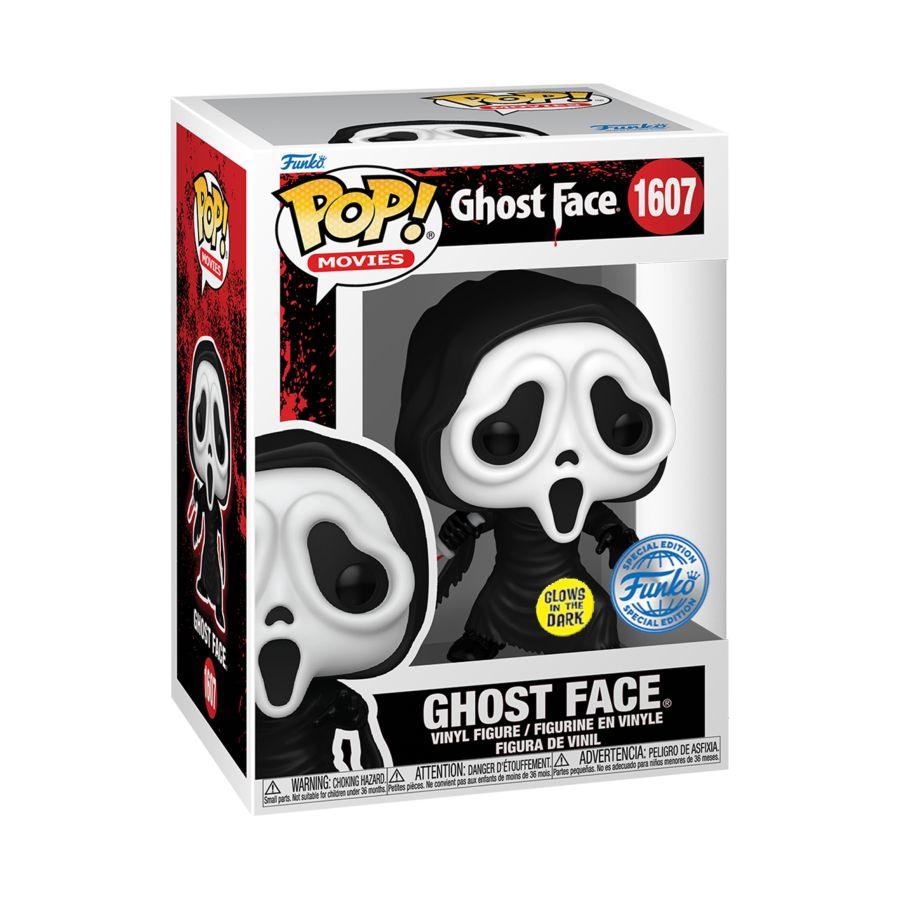 FUN81684 Scream - Ghostface US Exclusive Glow Pop! Vinyl [RS] - Funko TBA - Titan Pop Culture