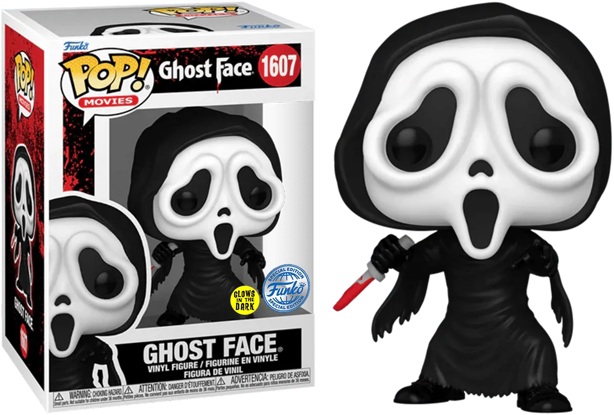 FUN81684 Scream - Ghostface US Exclusive Glow Pop! Vinyl [RS] - Funko TBA - Titan Pop Culture